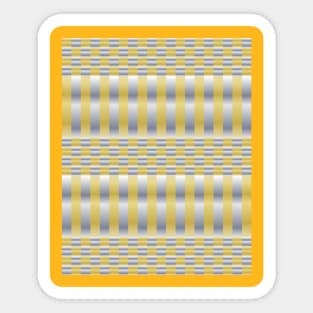 Gold and Silver (Checkers and Stripes) Sticker